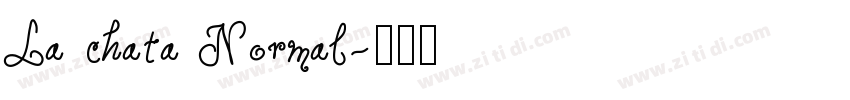 La chata Normal字体转换